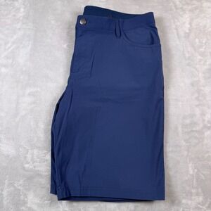 Adidas Golf Go To 5 Pocket Short Mens W35 Navy Blue Primegreen 10 Inch Inseam*